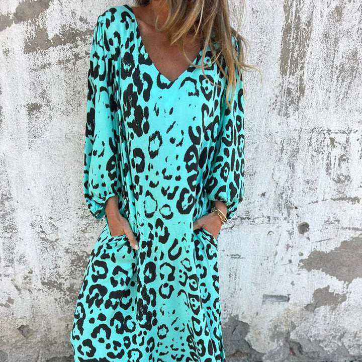 Nala | Safari Chic Leopard Dress with Pockets