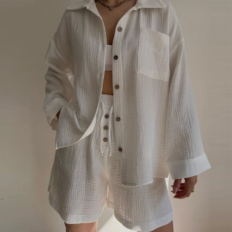 Espera | Women's Oversized Breezy Two-Piece Set with Pockets