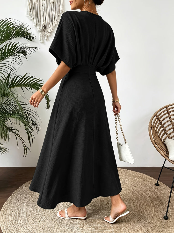 Women's V-Neck Midi Dress