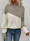 Zelda™ - Elegant Color Block Pullover Sweater