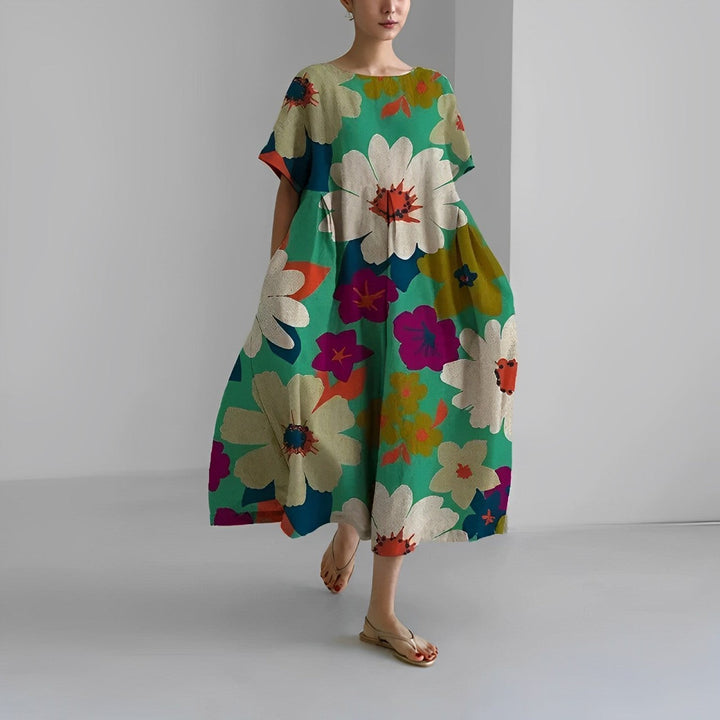 Daisy | Women's Floral Retro Big Swing Loose Maxi Dress