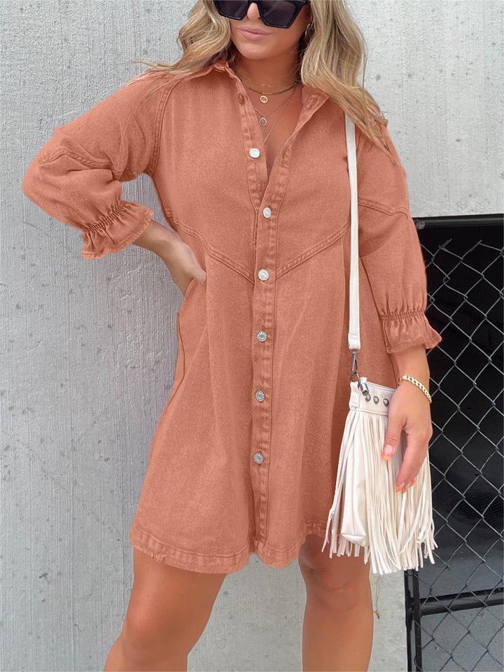 Galilea | Women's Chic Turn-Down Collar Midi Dress