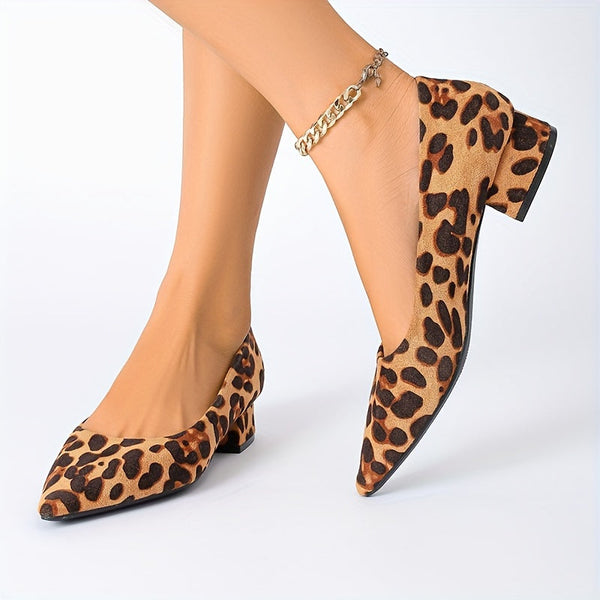 Dina | Leopard Print Pointed-Toe Heels