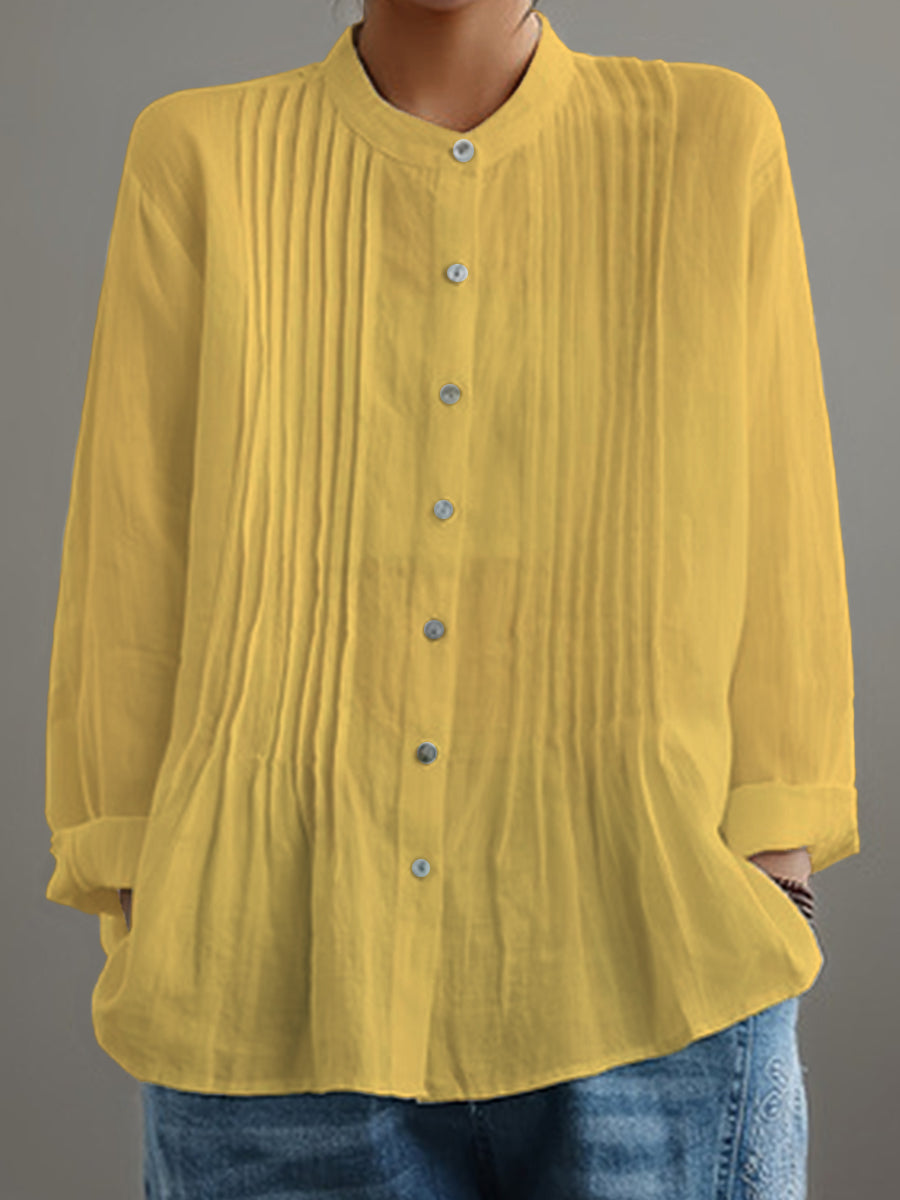 Farah | Relaxed Long Sleeve Casual & Pleated Shirt