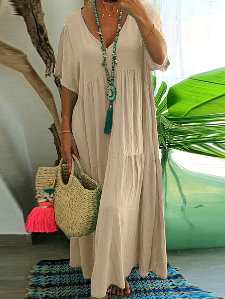 Nova™ - Plus Size Tummy Control Ruched Tiered Dress