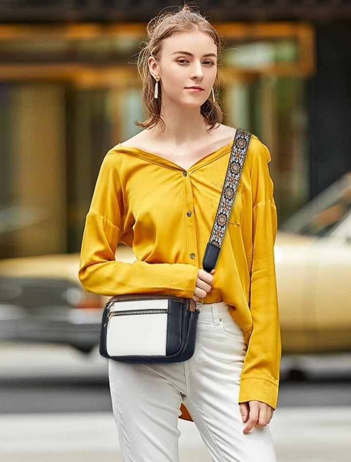 Erikka | Floral Elegant crossbody bag with patterned adjustable strap and Pockets