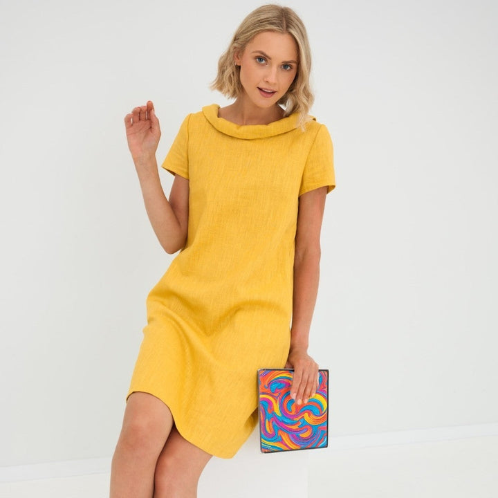 Fenna | Women's Short Sleeve Mini Dress with Pockets
