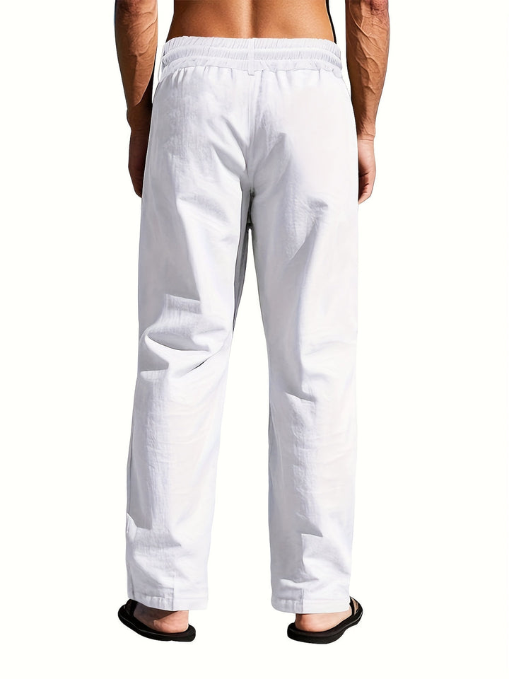 Larry | Men's Tailored Drawstring Pants with Buttons