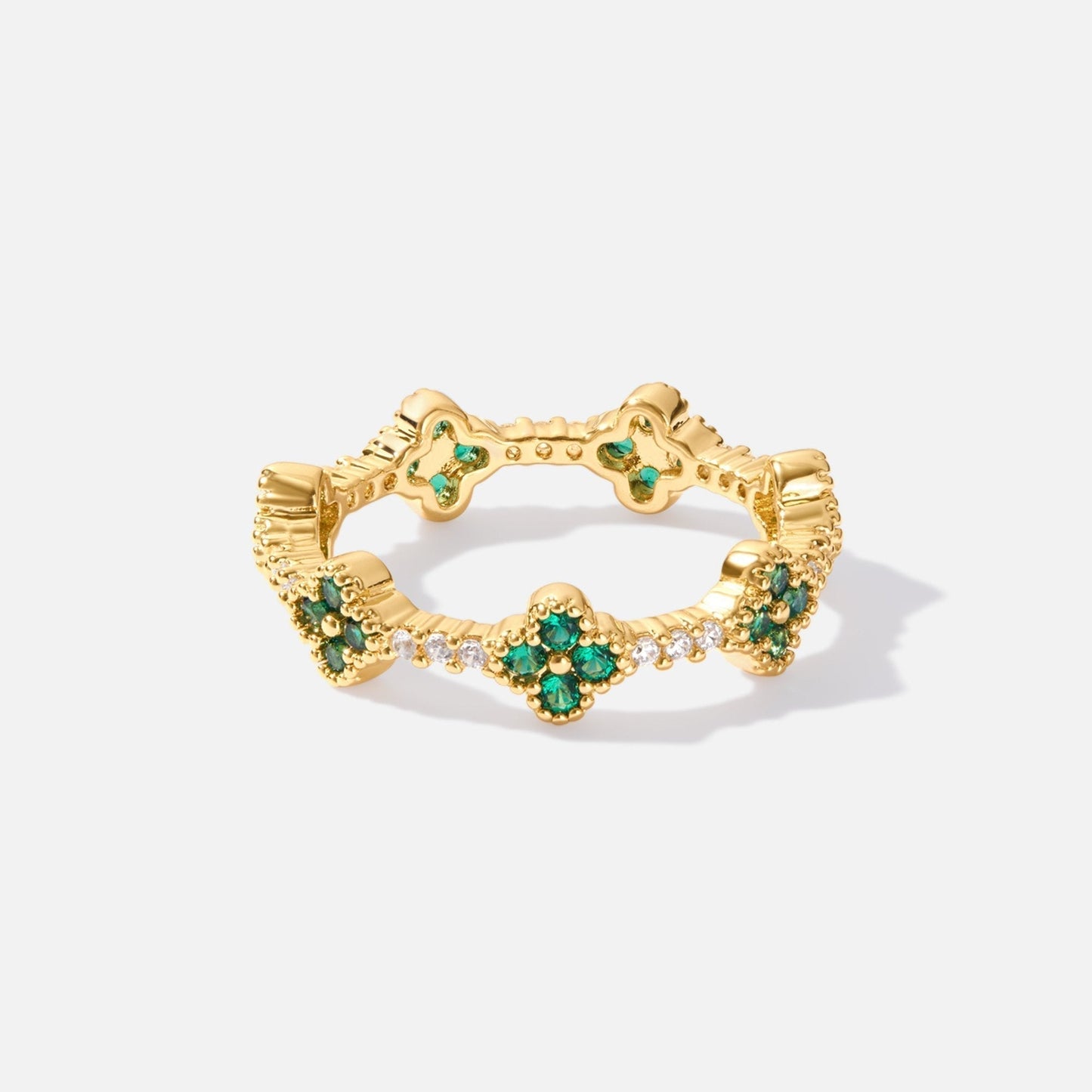 Marisol - Crystal Ring in the Shape of a Clover