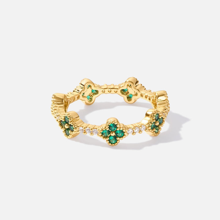 Marisol - Crystal Ring in the Shape of a Clover