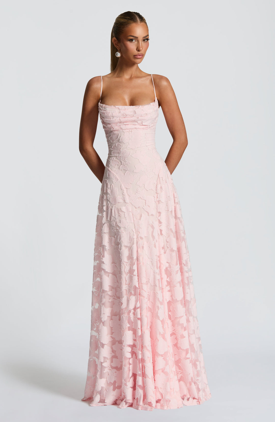 Women's Maxi Dress with Lace-Up Detail