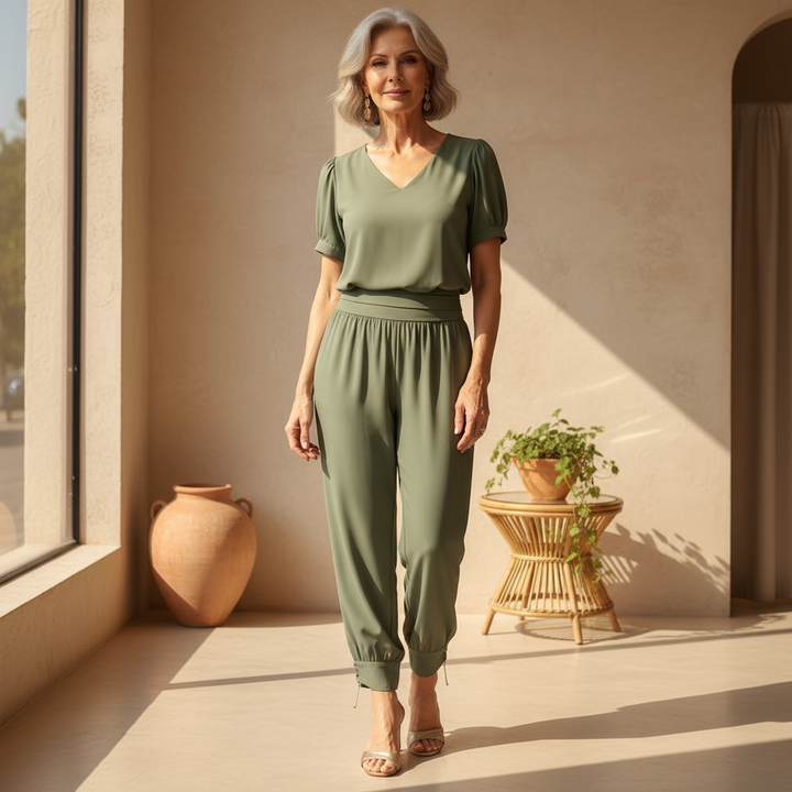 Daphne | Women's Relaxed V-Neck Stylish Set