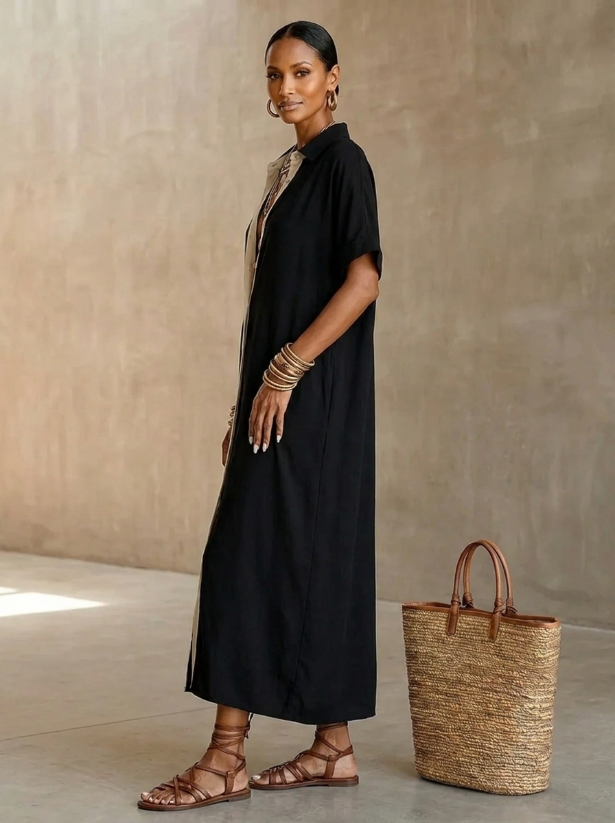 Manelle™ | Maxi Dress with Minimalist Line