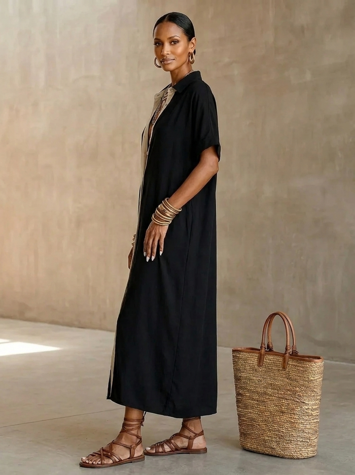 Manelle™ | Maxi Dress with Minimalist Line