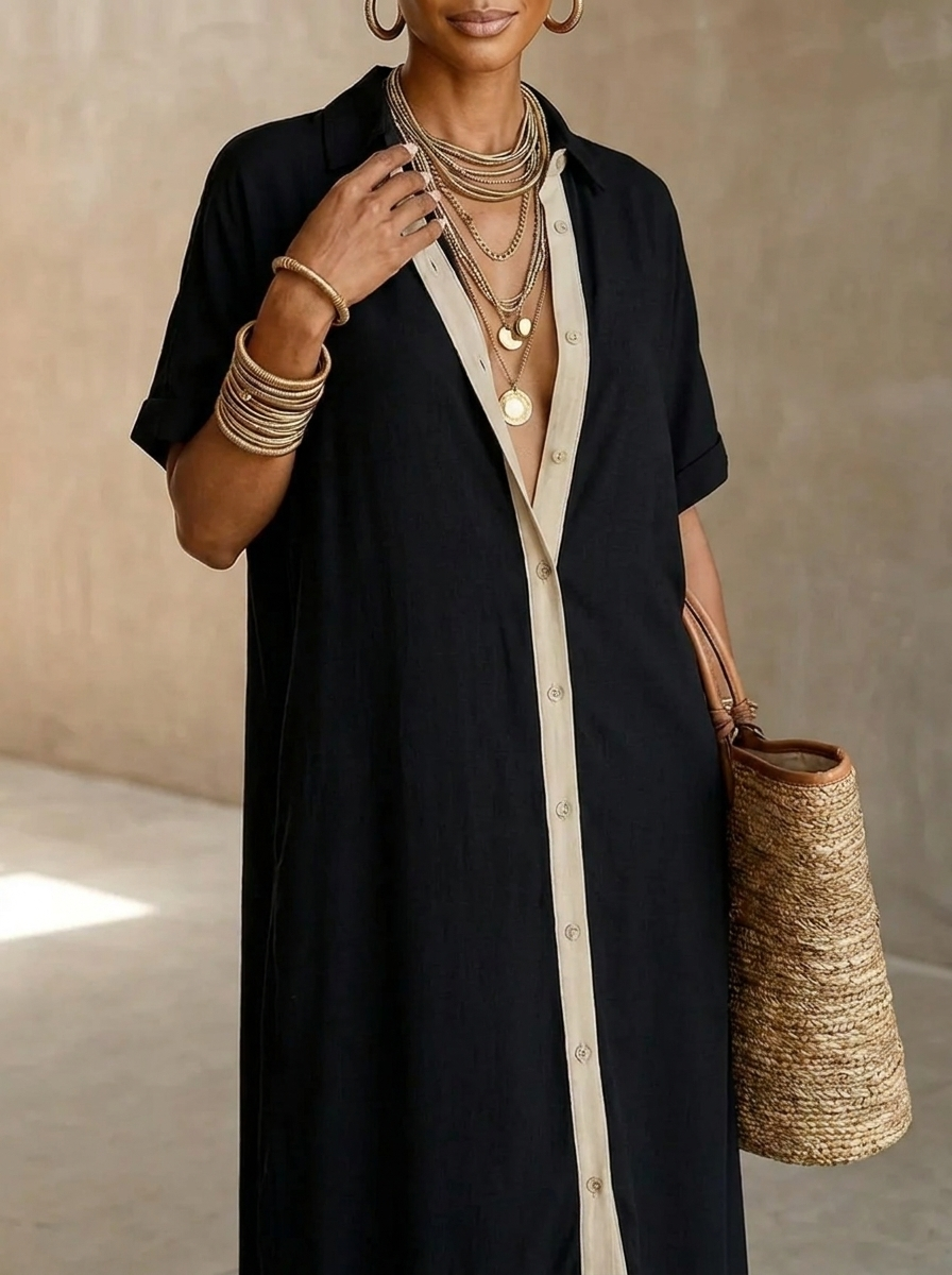 Manelle™ | Maxi Dress with Minimalist Line