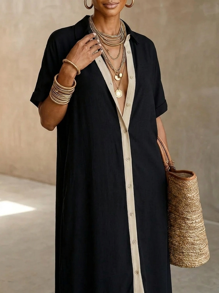 Manelle™ | Maxi Dress with Minimalist Line