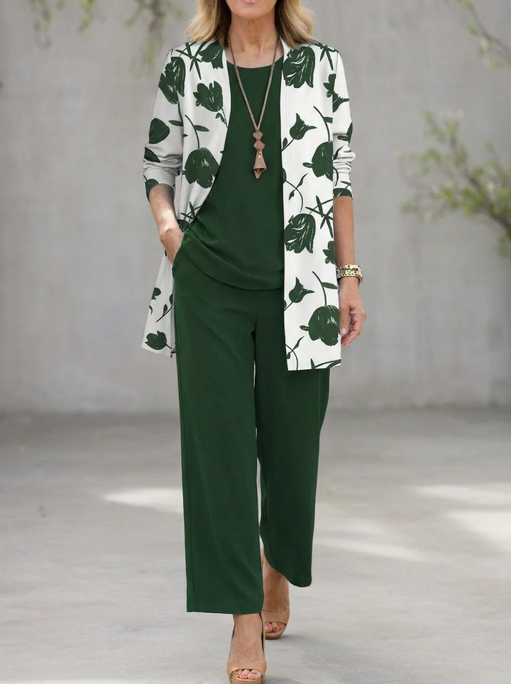 Chic Three-Piece Women's Set with Elegant Flowing Design for Daily Comfort