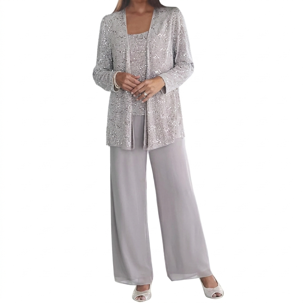 Women's Long Sleeve Set with Sequins