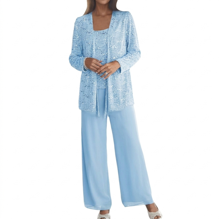 Women's Long Sleeve Set with Sequins