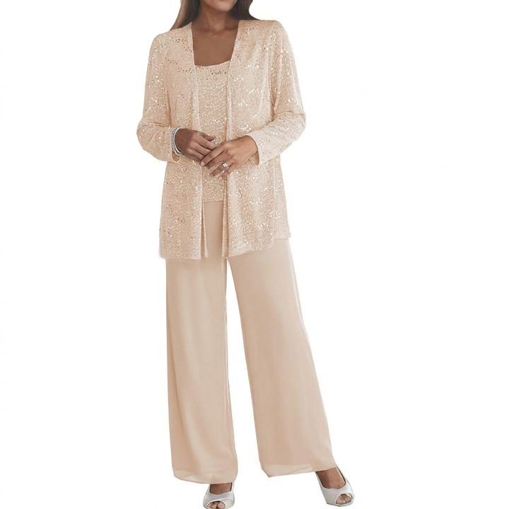 Women's Long Sleeve Set with Sequins