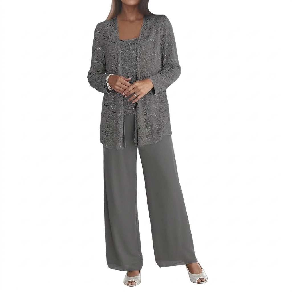 Women's Long Sleeve Set with Sequins