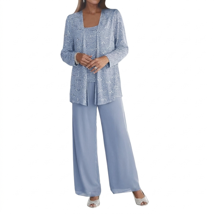 Women's Long Sleeve Set with Sequins