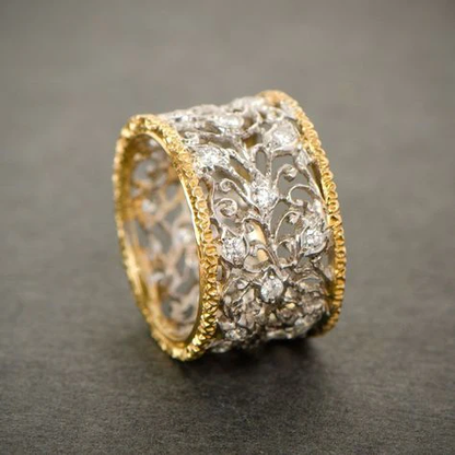 Teressa - Vintage Ivy Ring with Zircon