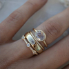 Raquel - Vintage Gold Ring Set with Zirconia