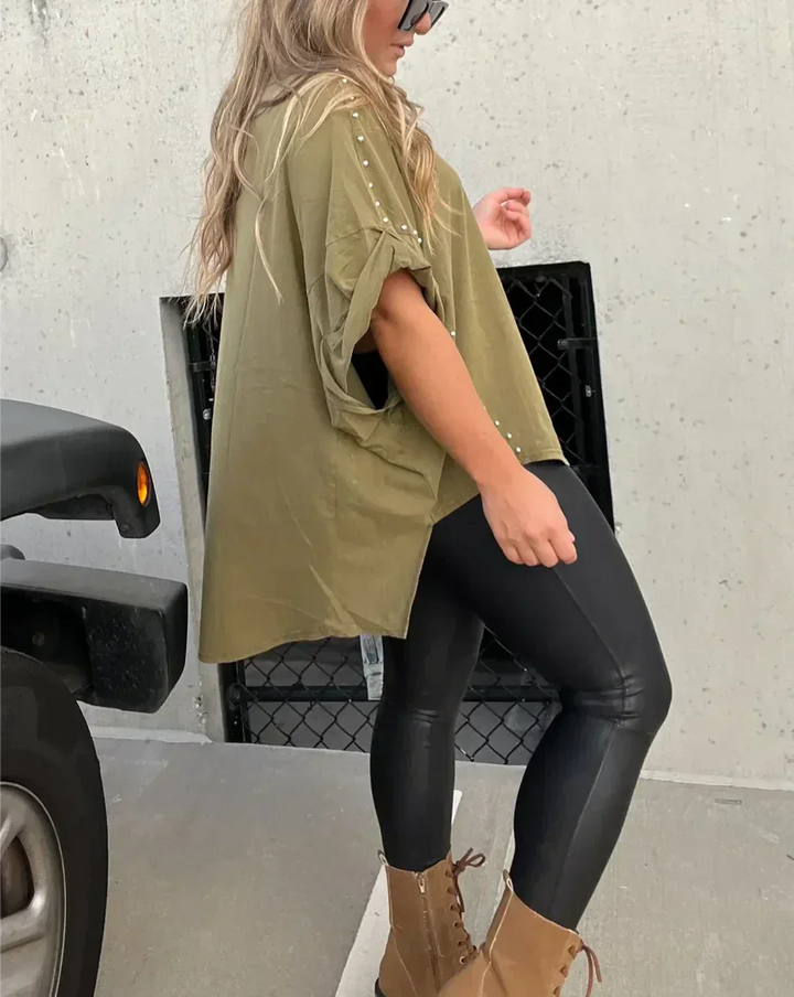 Isabelle™ - Oversized T-shirt with Studs