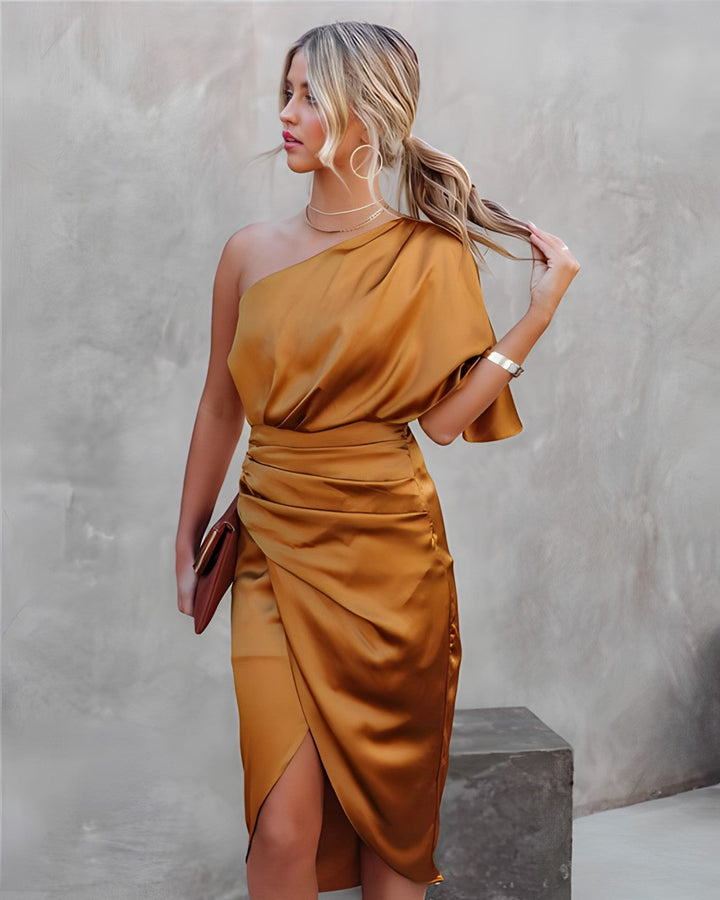 Ella | Women's One-Shoulder Mini Elegant Evening Dress