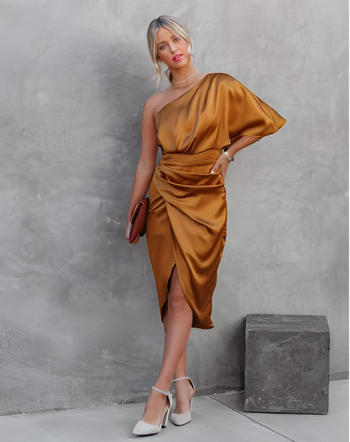 Ella | Women's One-Shoulder Mini Elegant Evening Dress