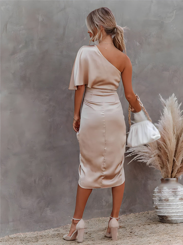 Ella | Women's One-Shoulder Mini Elegant Evening Dress