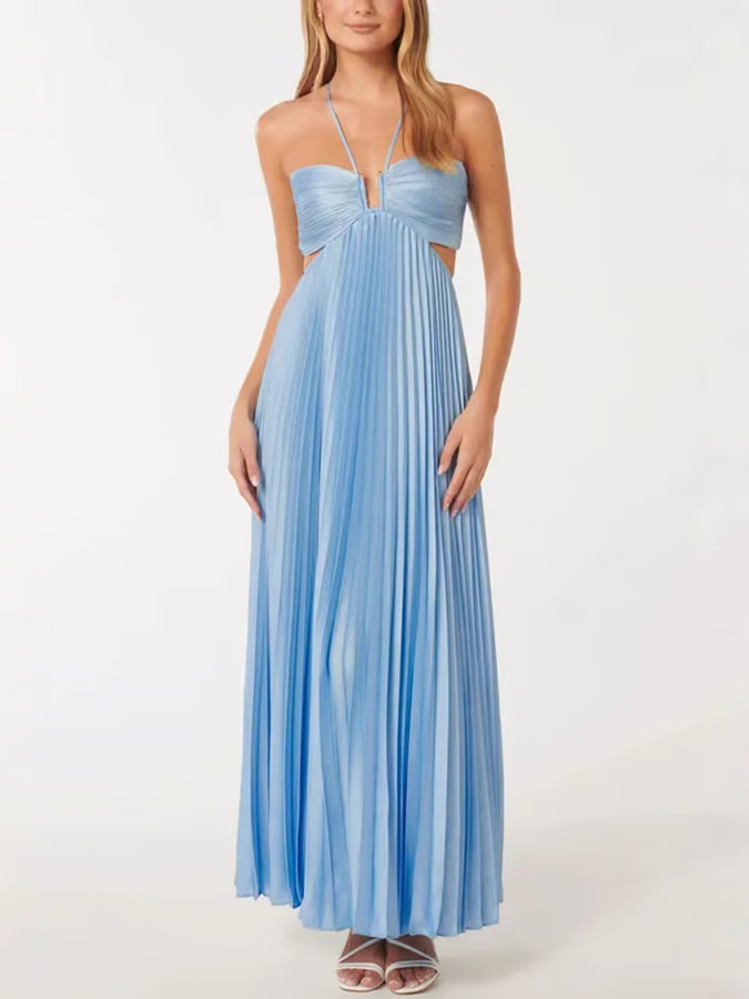 Tansy | Women's Halter Neck Summer Glow Halter Maxi Dress