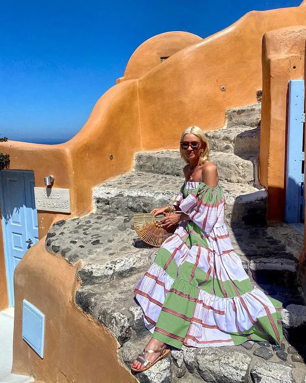 Fallon - Luxury Mexican Floral Print Maxi Dress