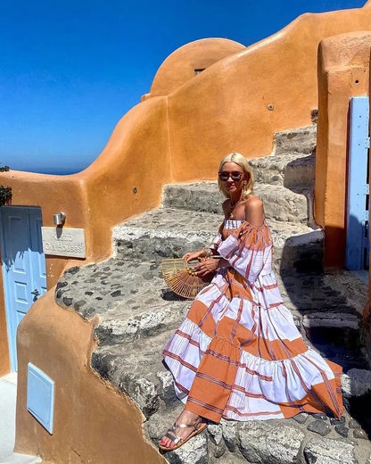 Fallon - Luxury Mexican Floral Print Maxi Dress