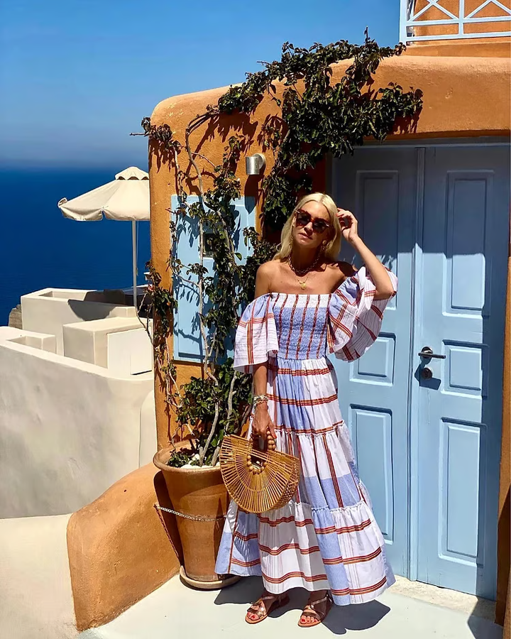 Fallon | Women's Mexican Floral Print Maxi Dress