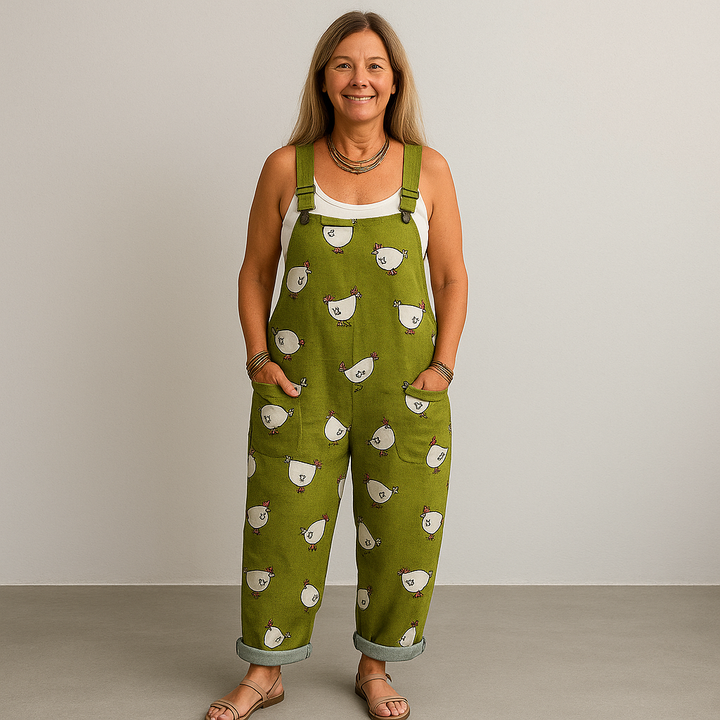 Comfort | Women's Vintage Wide Leg Jumpsuit, Style & with Pockets