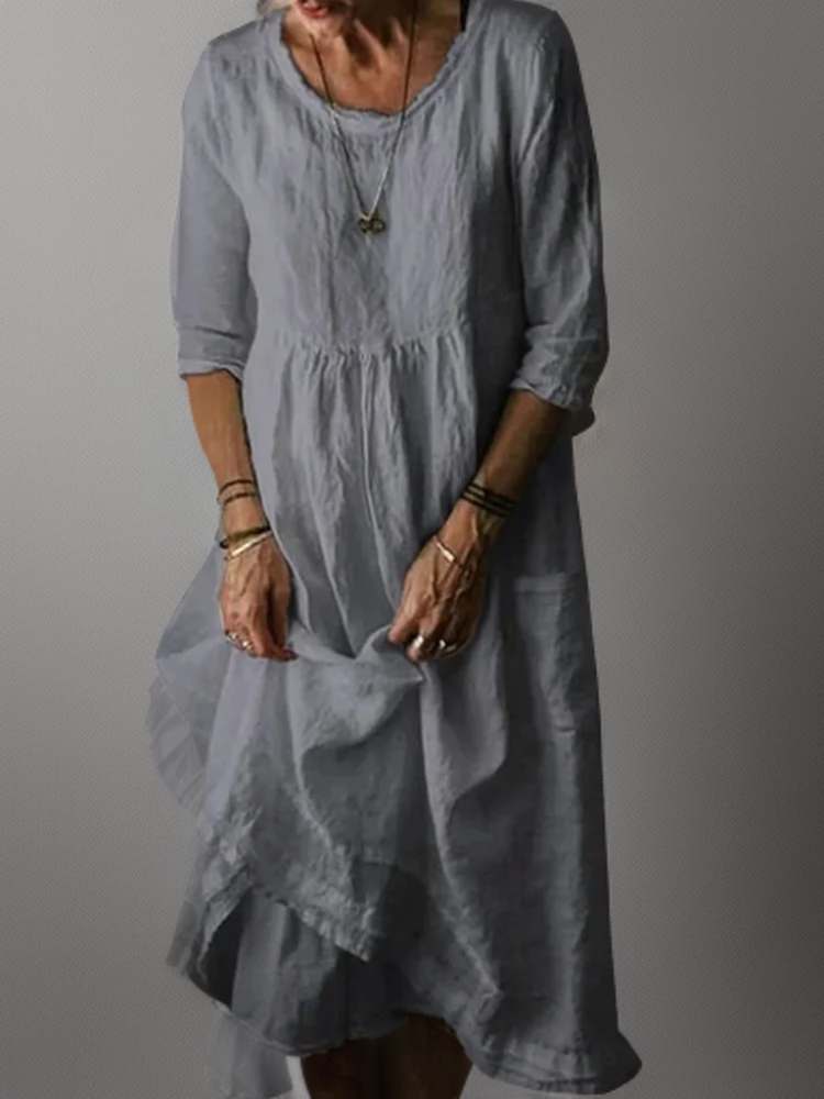 Katie | Women's Loose Summer Pleated Midi Dress