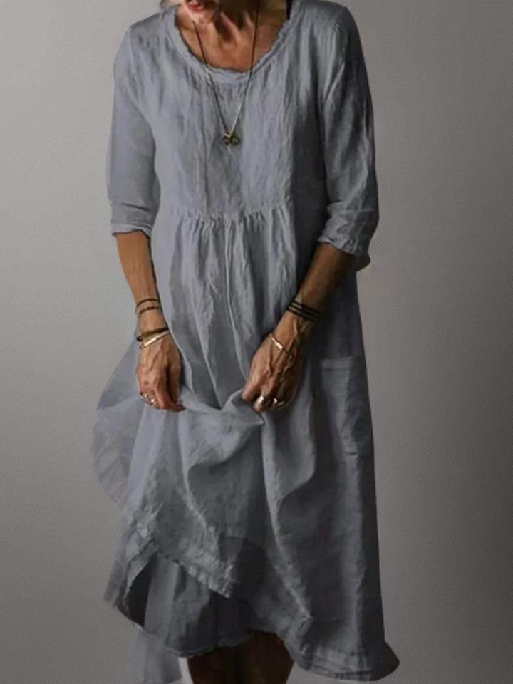 Katie | Women's Loose Summer Pleated Midi Dress