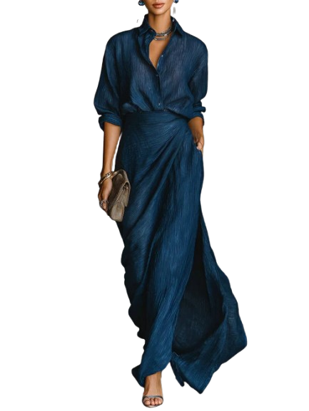 Sky | Navy Blue Two-Piece Set