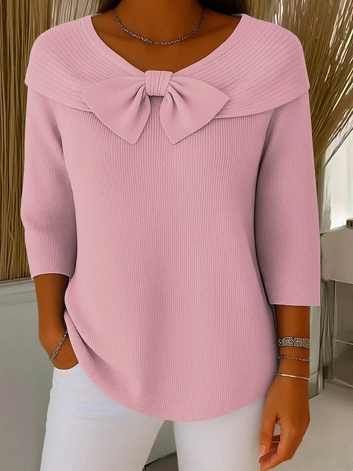 Serena™ - Women's Sweater with Bow