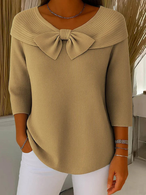 Serena™ - Women's Sweater with Bow
