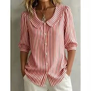 Women's Striped Shirt with Buttons