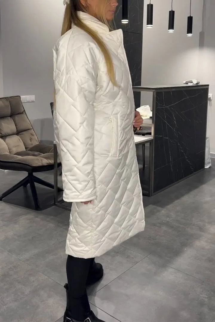 Anais™ - Quilted Coat with Leopard Lining
