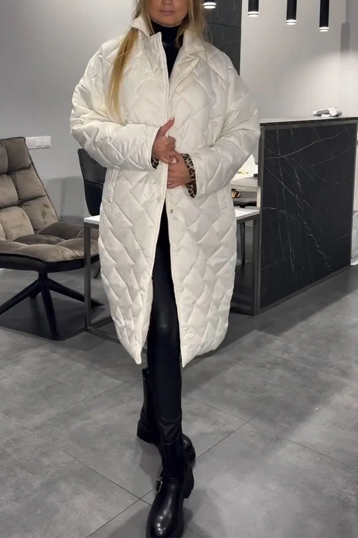 Anais™ - Quilted Coat with Leopard Lining