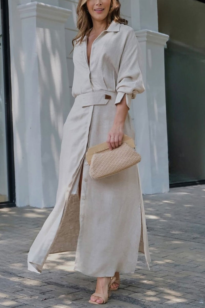Jeanette | Women's Loose V-Neck Maxi Dress
