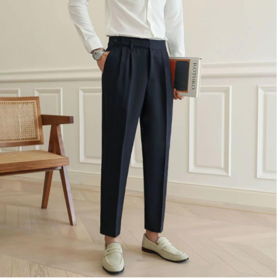 Men's Straight Leg Dress Pants with Pockets