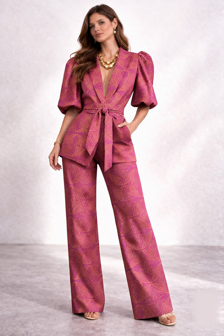 Women's Two-Piece Set with Tie Waist