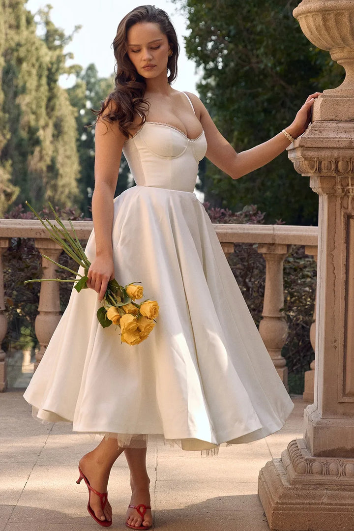 Minerva | Women's Mini Spaghetti Strap Princess Dress
