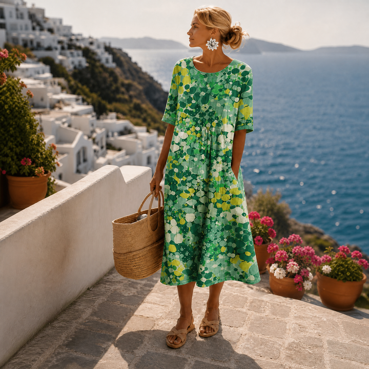 Elena | Breezy Floral Midi Dress